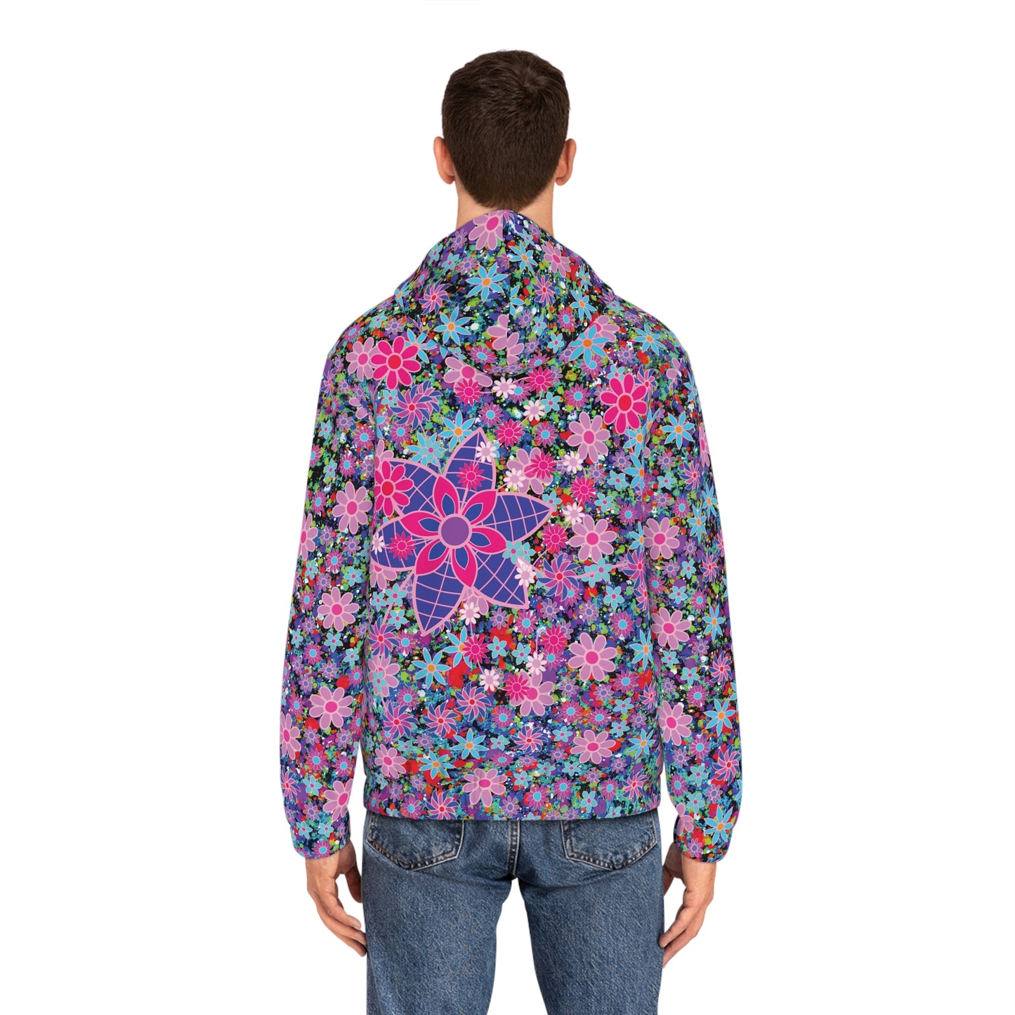 Flowers Full-Zip Hoodie (AOP) Natural Colors Version