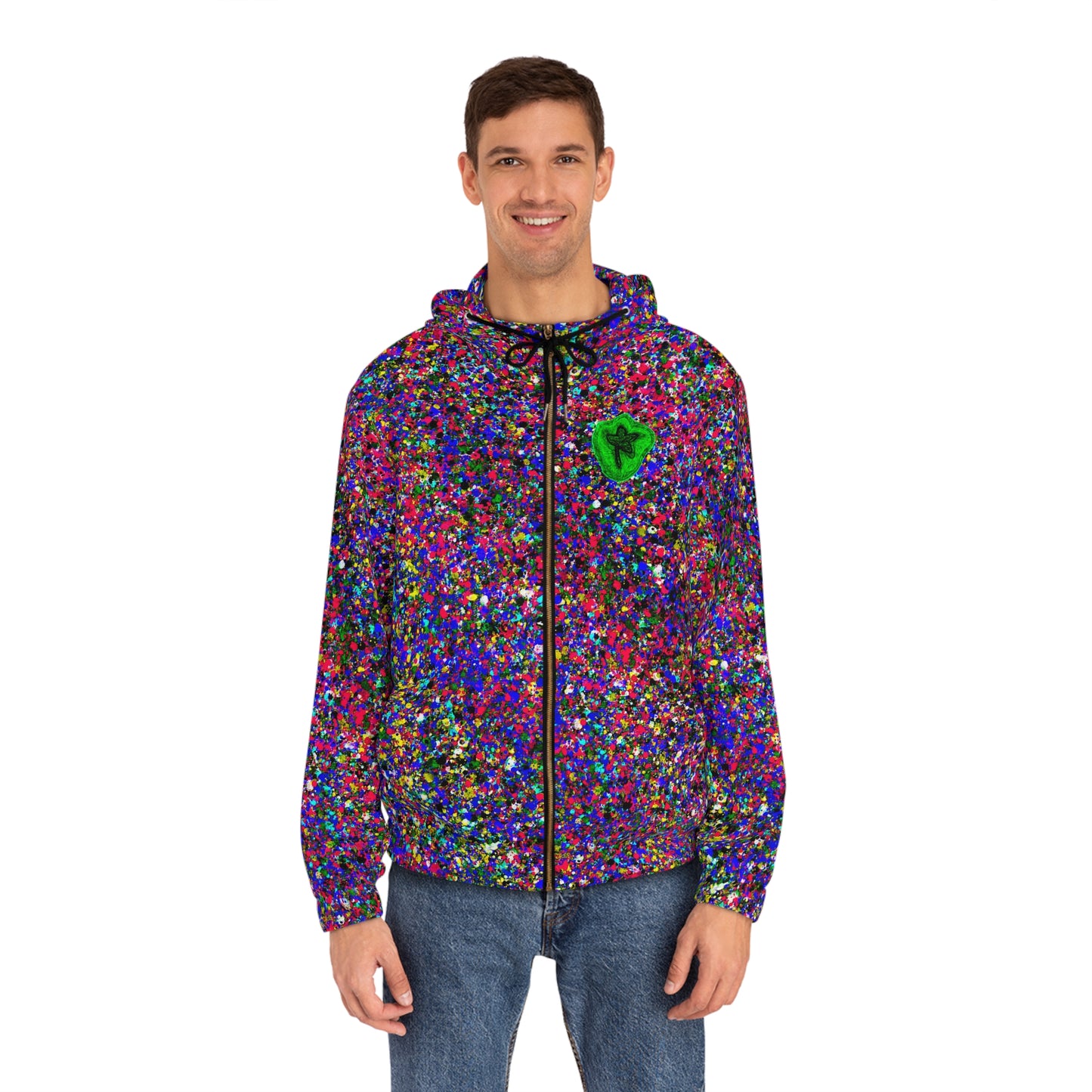 Full-Zip Hoodie (AOP) Bright Colors Version