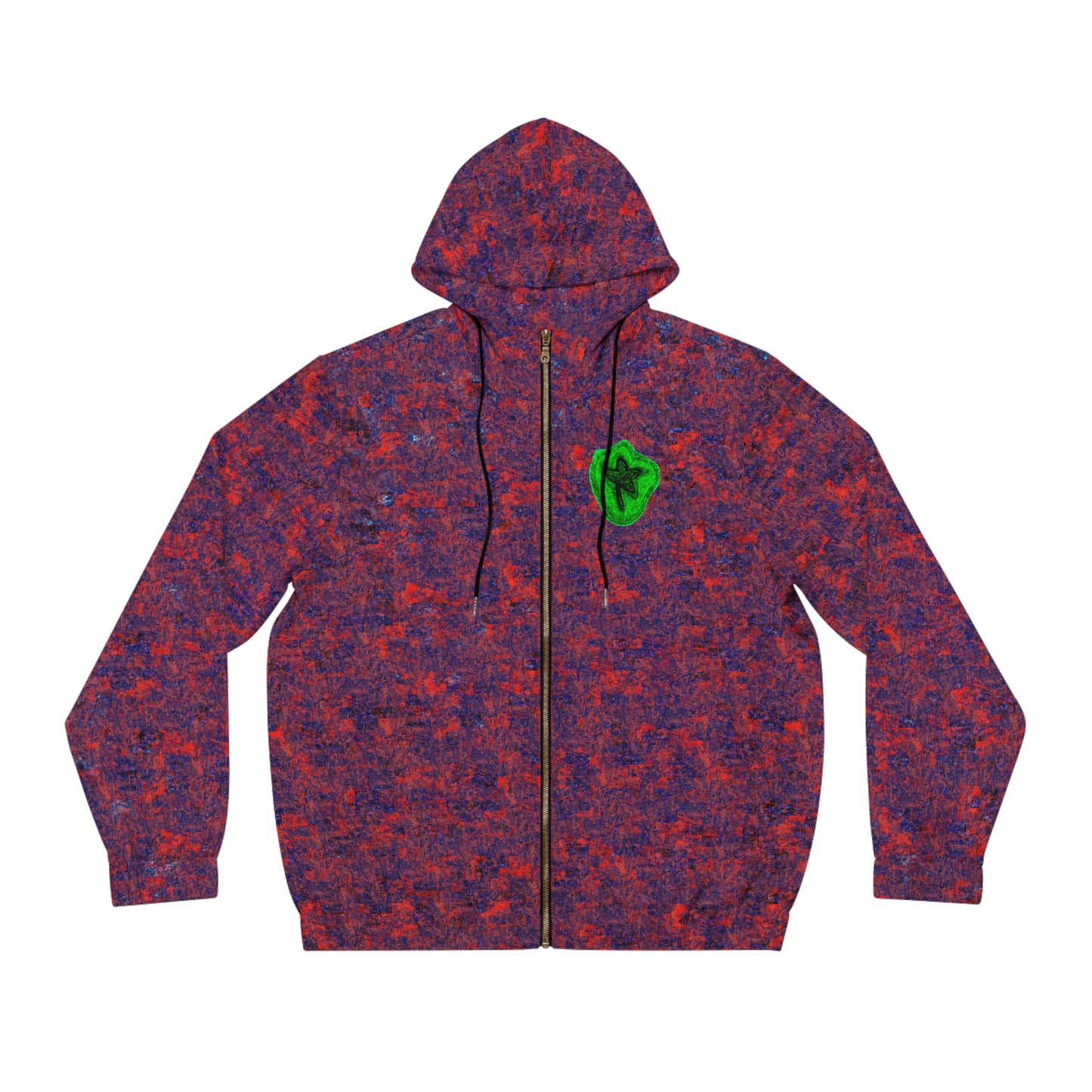 Full-Zip Hoodie (AOP) Bright Colors Version