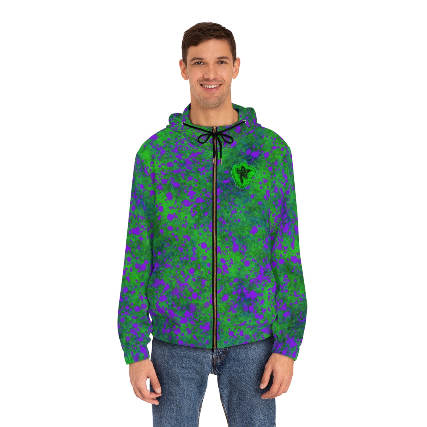 Full-Zip Hoodie (AOP) Bright Colors Version