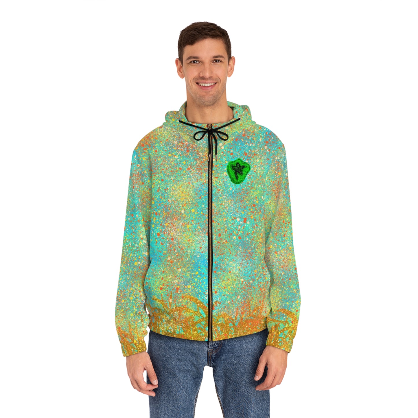 Full-Zip Hoodie (AOP) Bright Colors Version