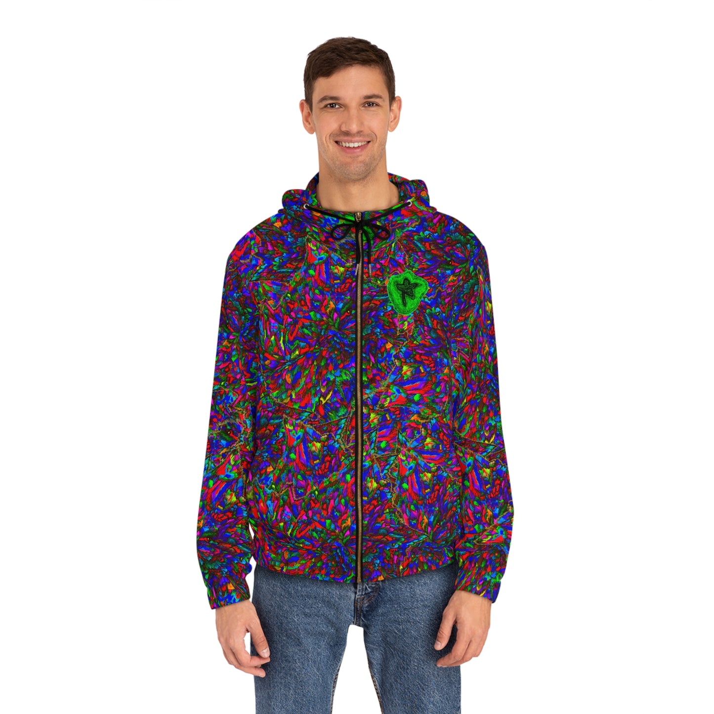 Full-Zip Hoodie (AOP) Bright Colors Version