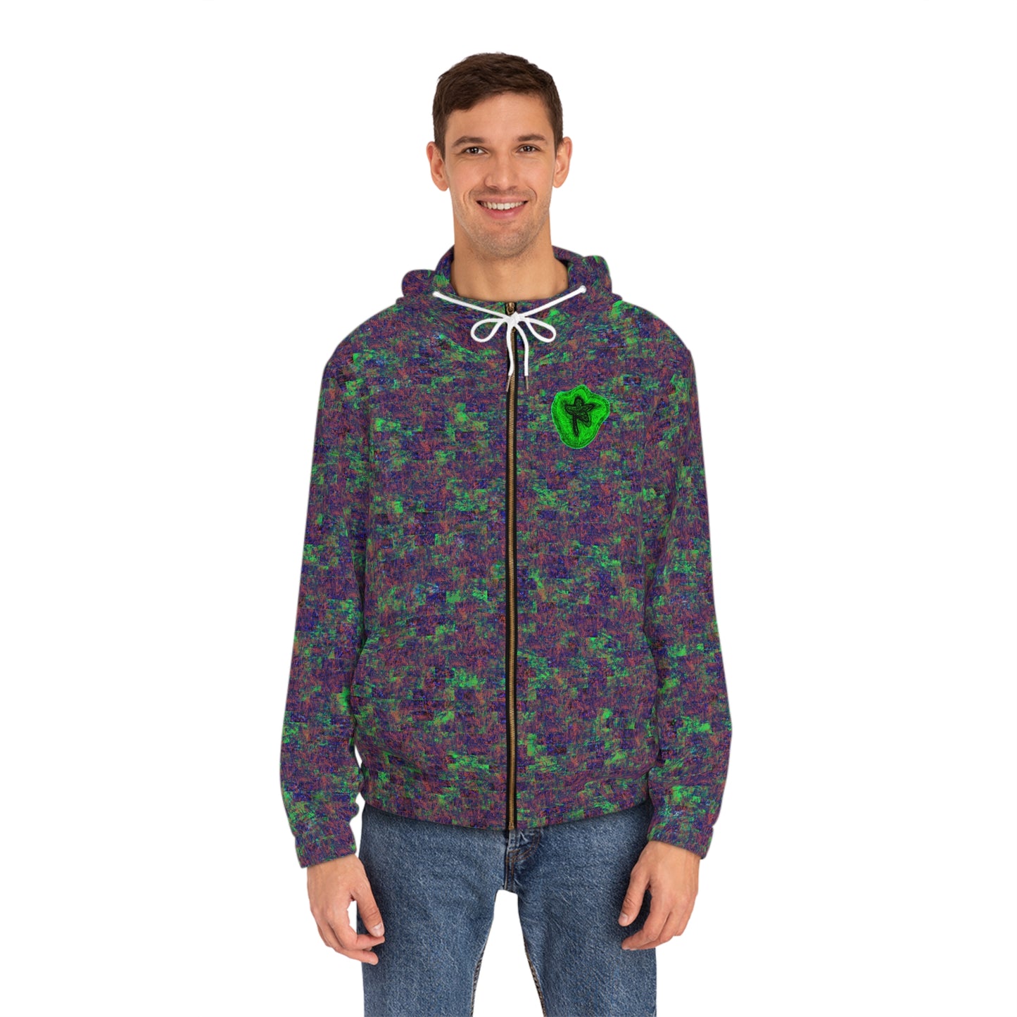 Full-Zip Hoodie (AOP) Bright Colors Version