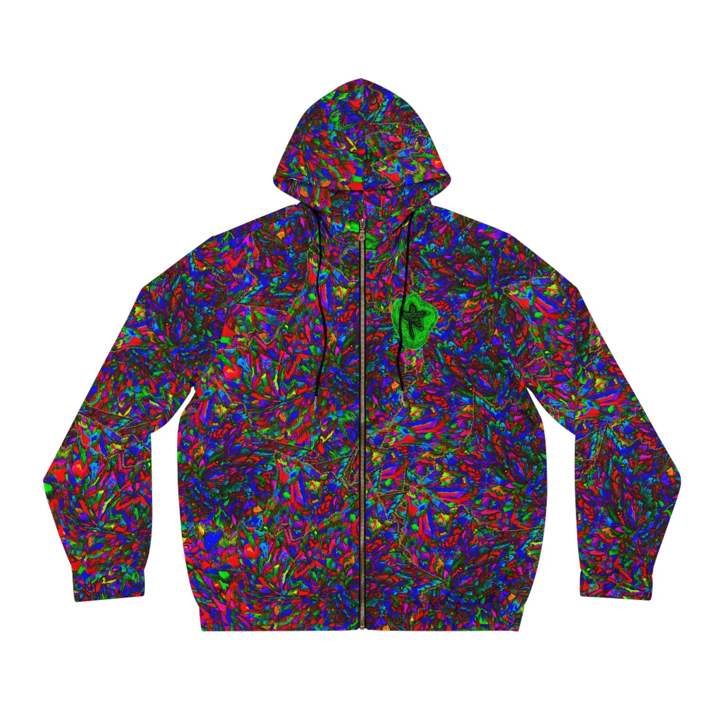 Full-Zip Hoodie (AOP) Bright Colors Version