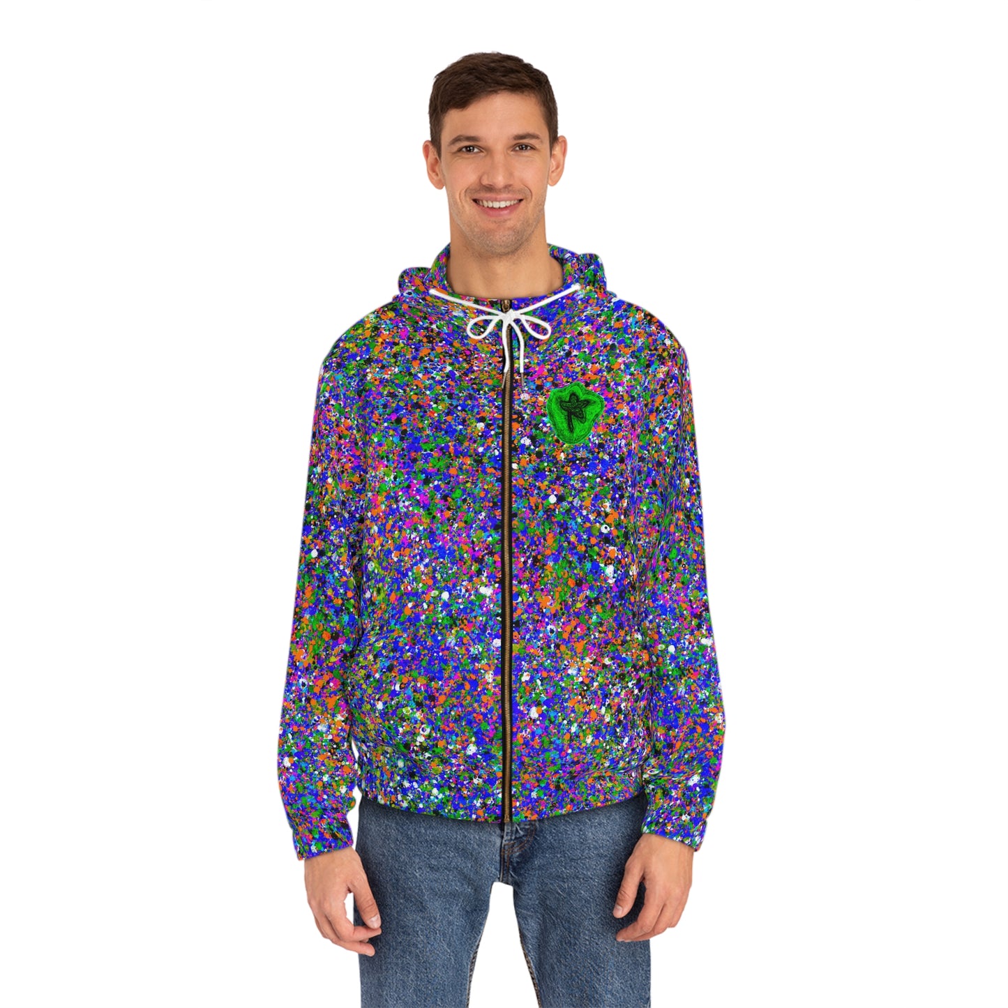 Full-Zip Hoodie (AOP) Bright Colors Version