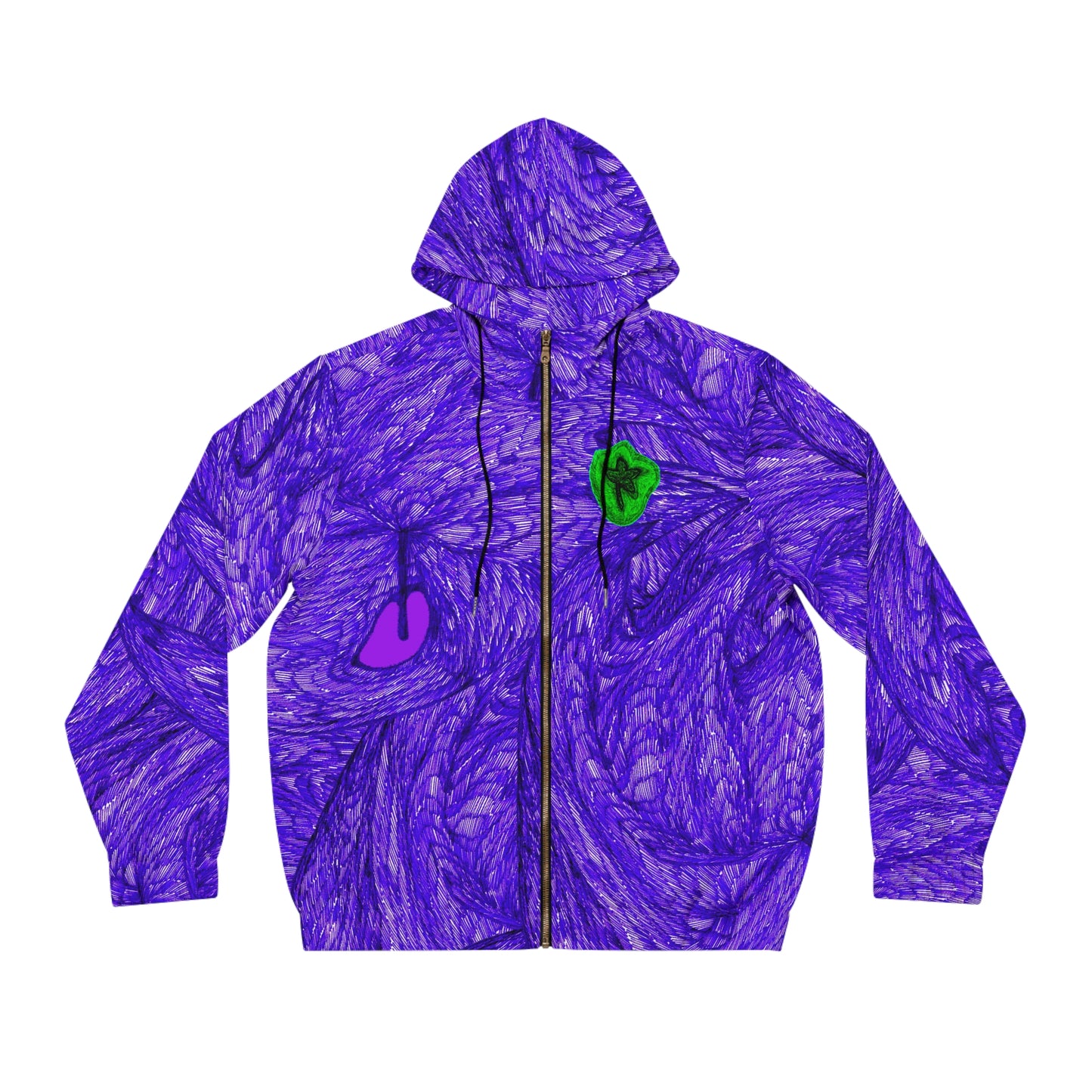 Full-Zip Hoodie (AOP) Bright Colors Version