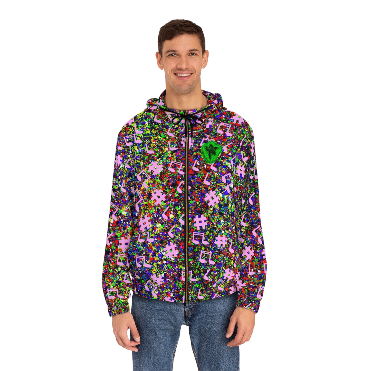 Full-Zip Hoodie (AOP) Bright Colors Version