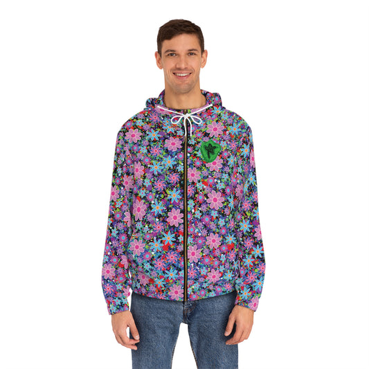 Flowers Full-Zip Hoodie (AOP) Natural Colors Version