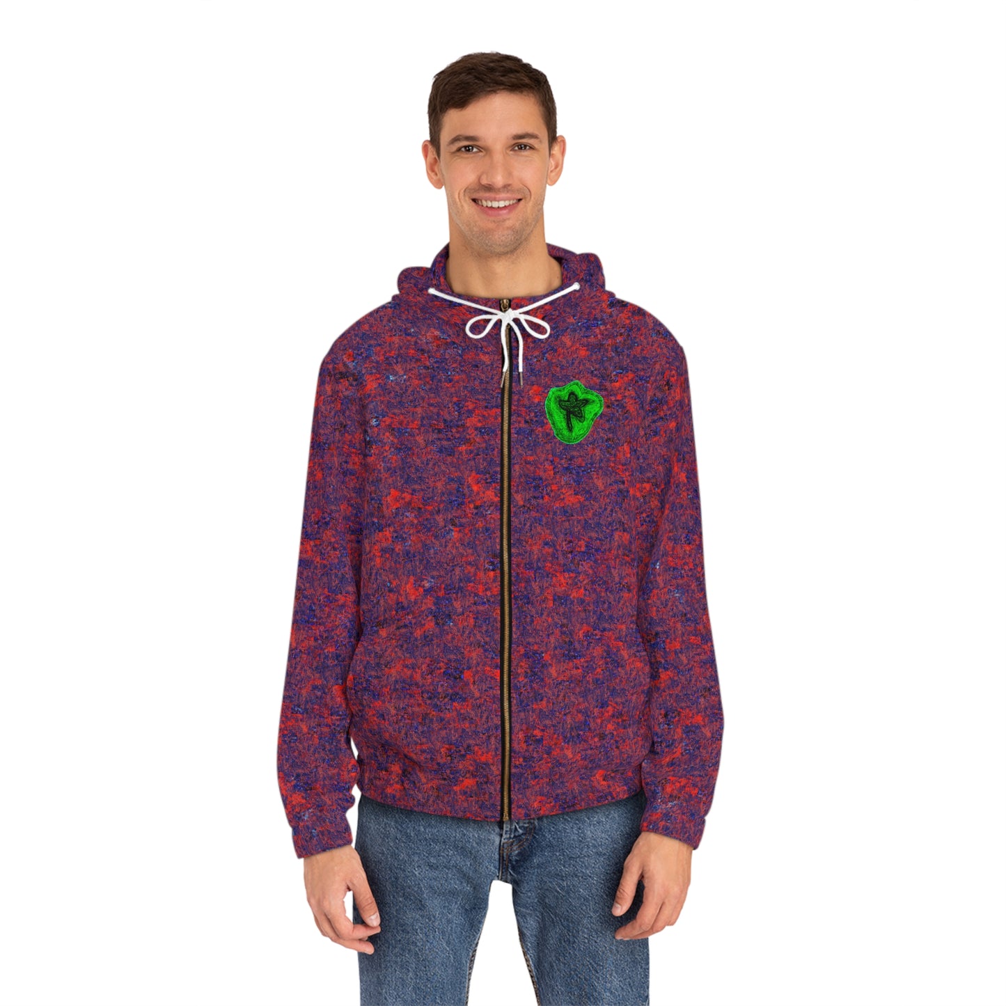 Full-Zip Hoodie (AOP) Bright Colors Version