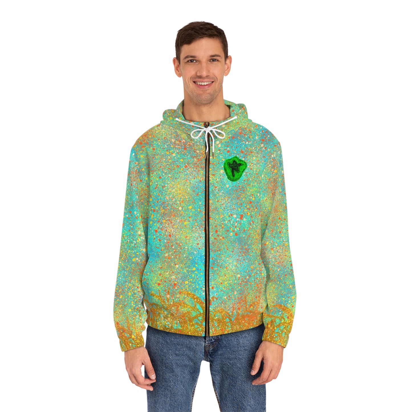 Full-Zip Hoodie (AOP) Bright Colors Version